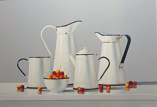Four jugs and Bowl by Peter Dee
